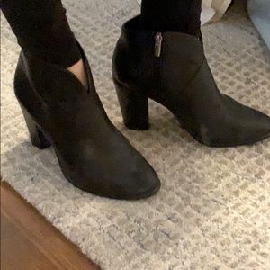 High heeled black Vince Camuto ankle boots